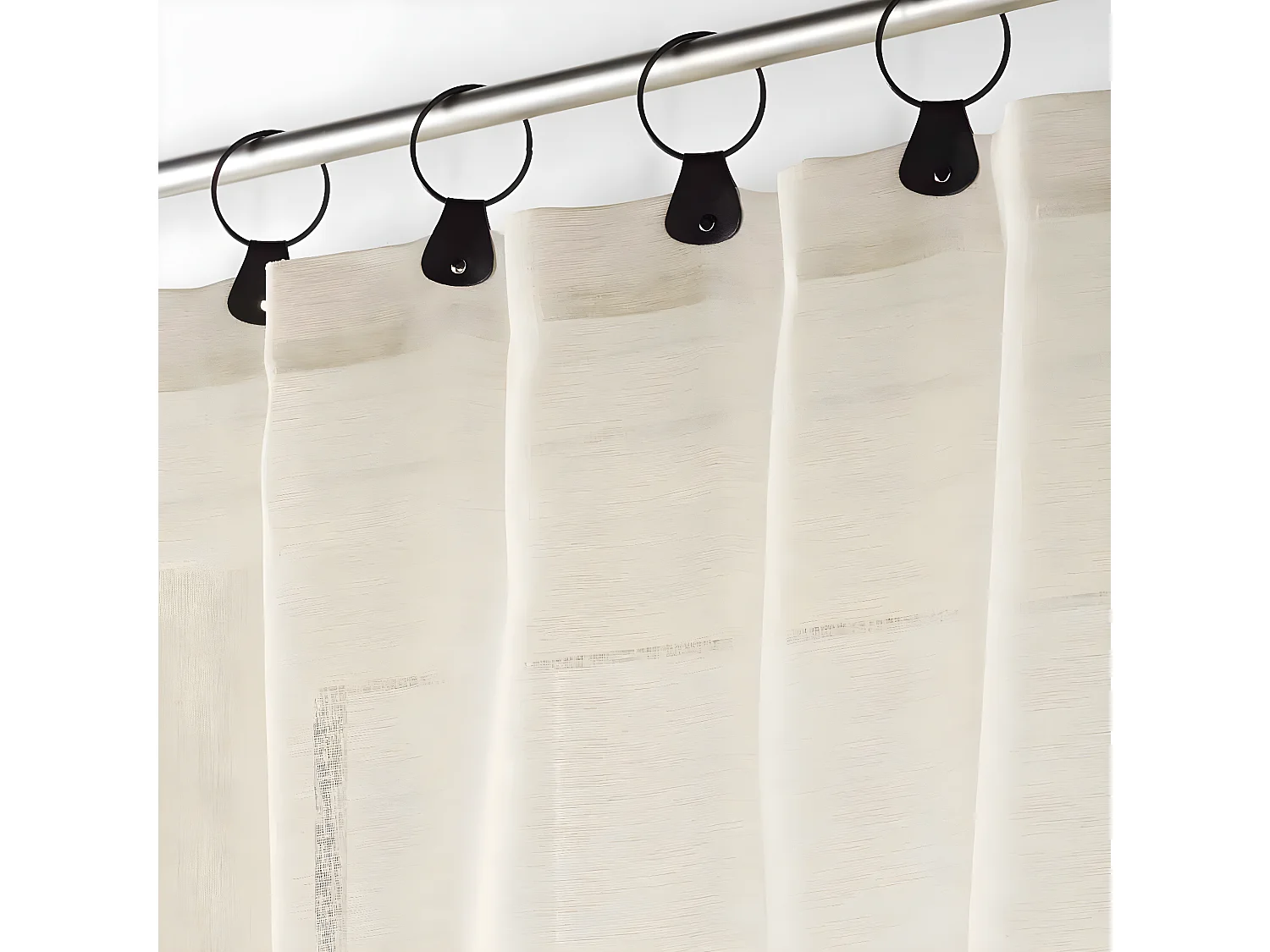 Rideau Voilage à Anneaux "Linka" 140x240cm Naturel