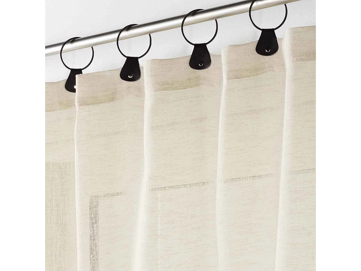 Rideau Voilage à Anneaux "Linka" 140x240cm Naturel