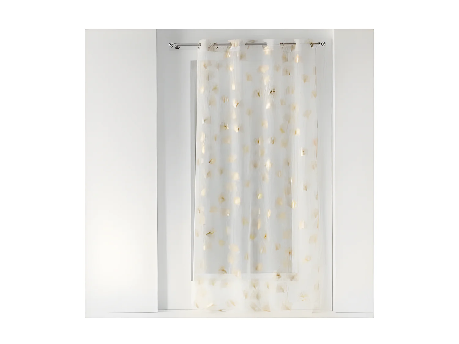 Rideau Voilage à Œillets "'Ginkgold" 140x240cm Blanc