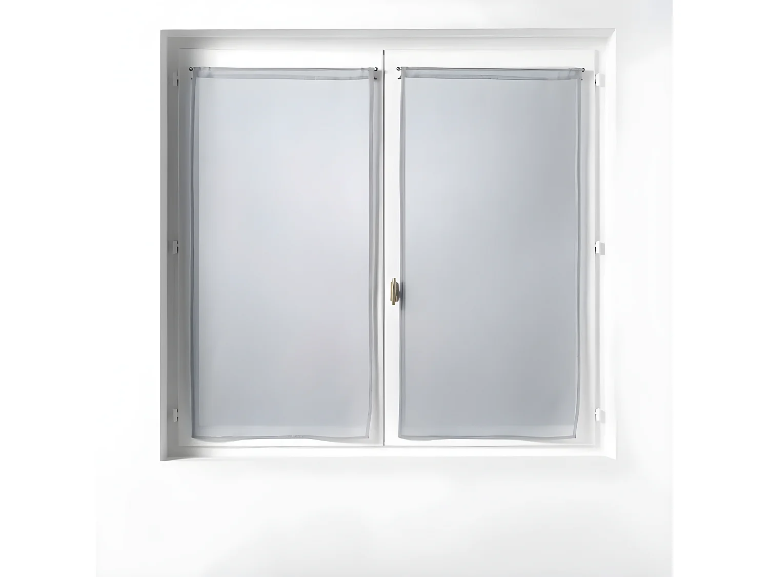 Paire de Voilages "Sandra" 60x90cm Gris