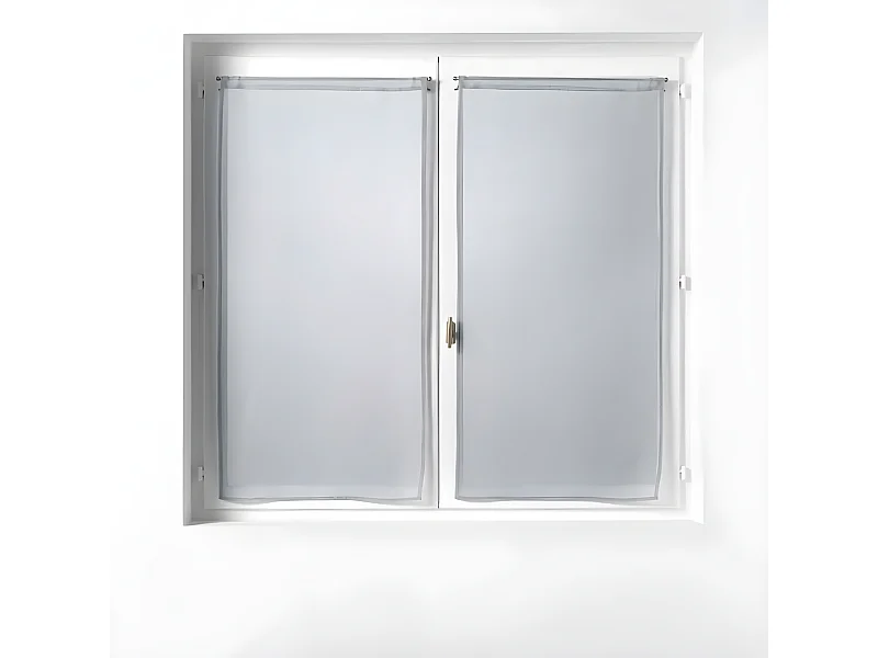 Paire de Voilages "Sandra" 60x90cm Gris