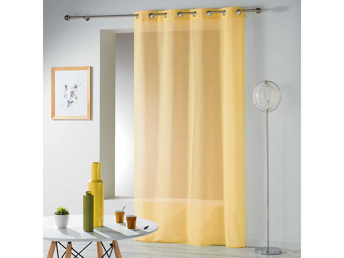Rideau Voilage Étamine "Telma" 140x240cm Jaune