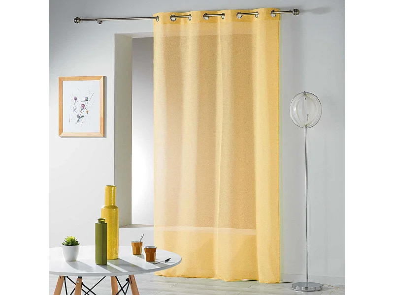 Rideau Voilage Étamine "Telma" 140x240cm Jaune