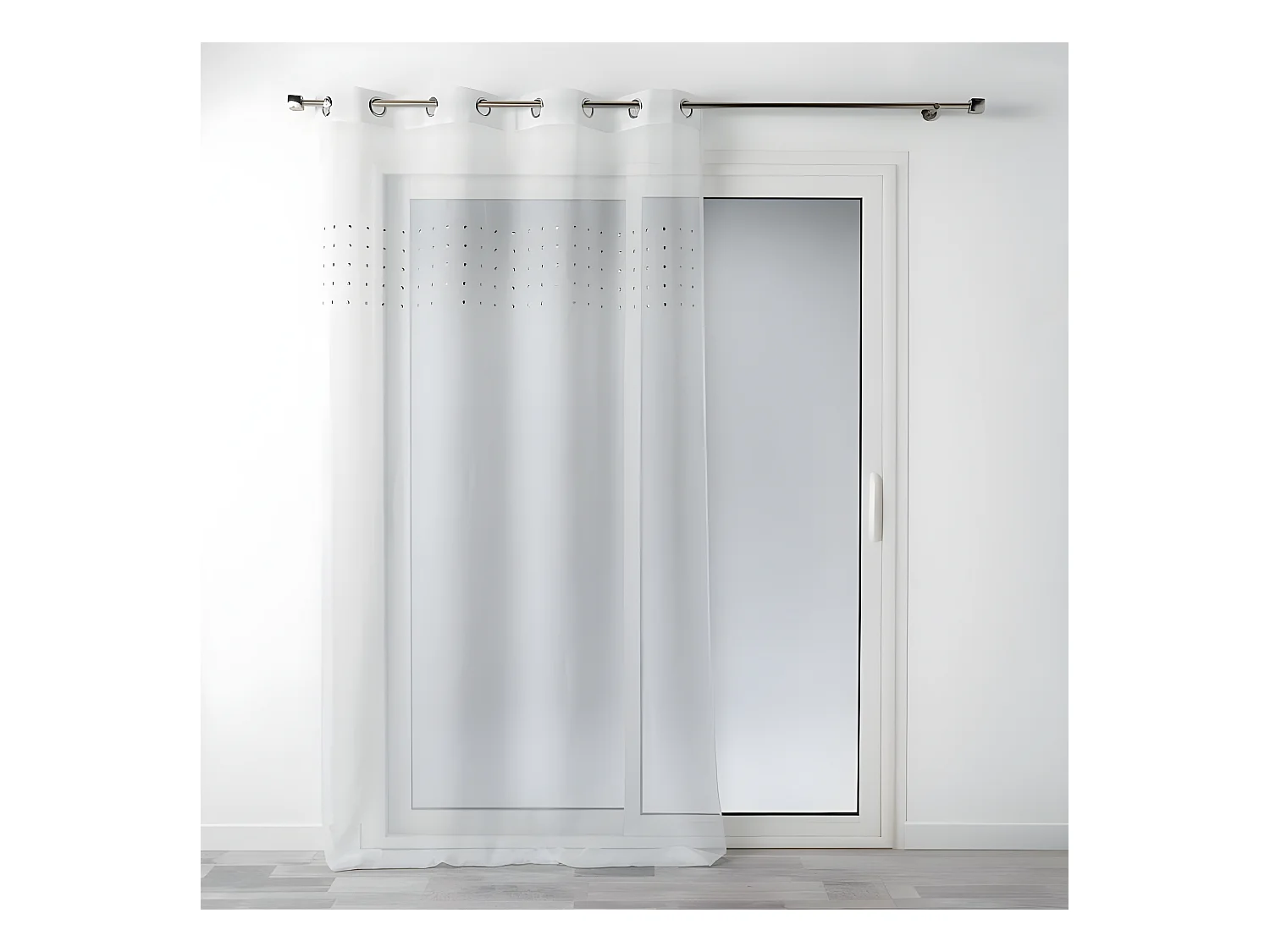 Rideau Voilage à Œillets "Poutchi" 140x240cm Blanc