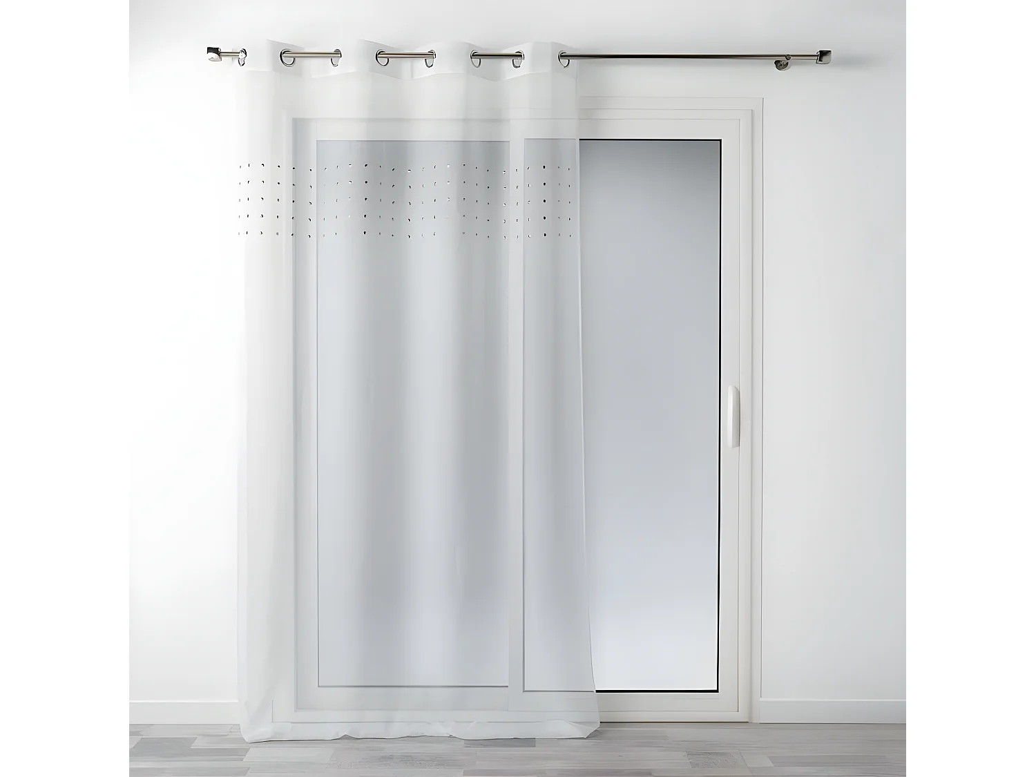 Rideau Voilage à Œillets "Poutchi" 140x240cm Blanc