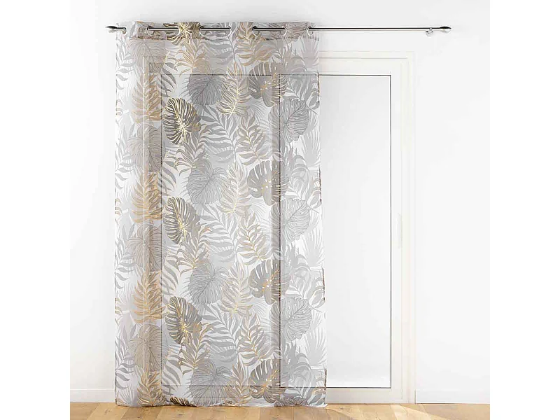 Rideau Voilage à Œillets "Mogador" 140x280cm Beige