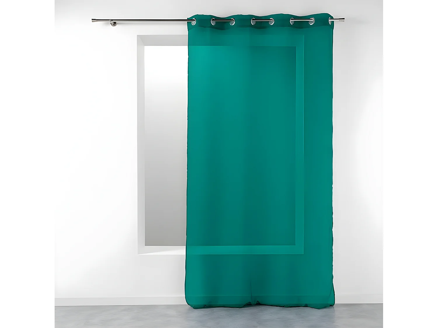 Rideau Voilage Étamine "Telma" 140x280cm Émeraude