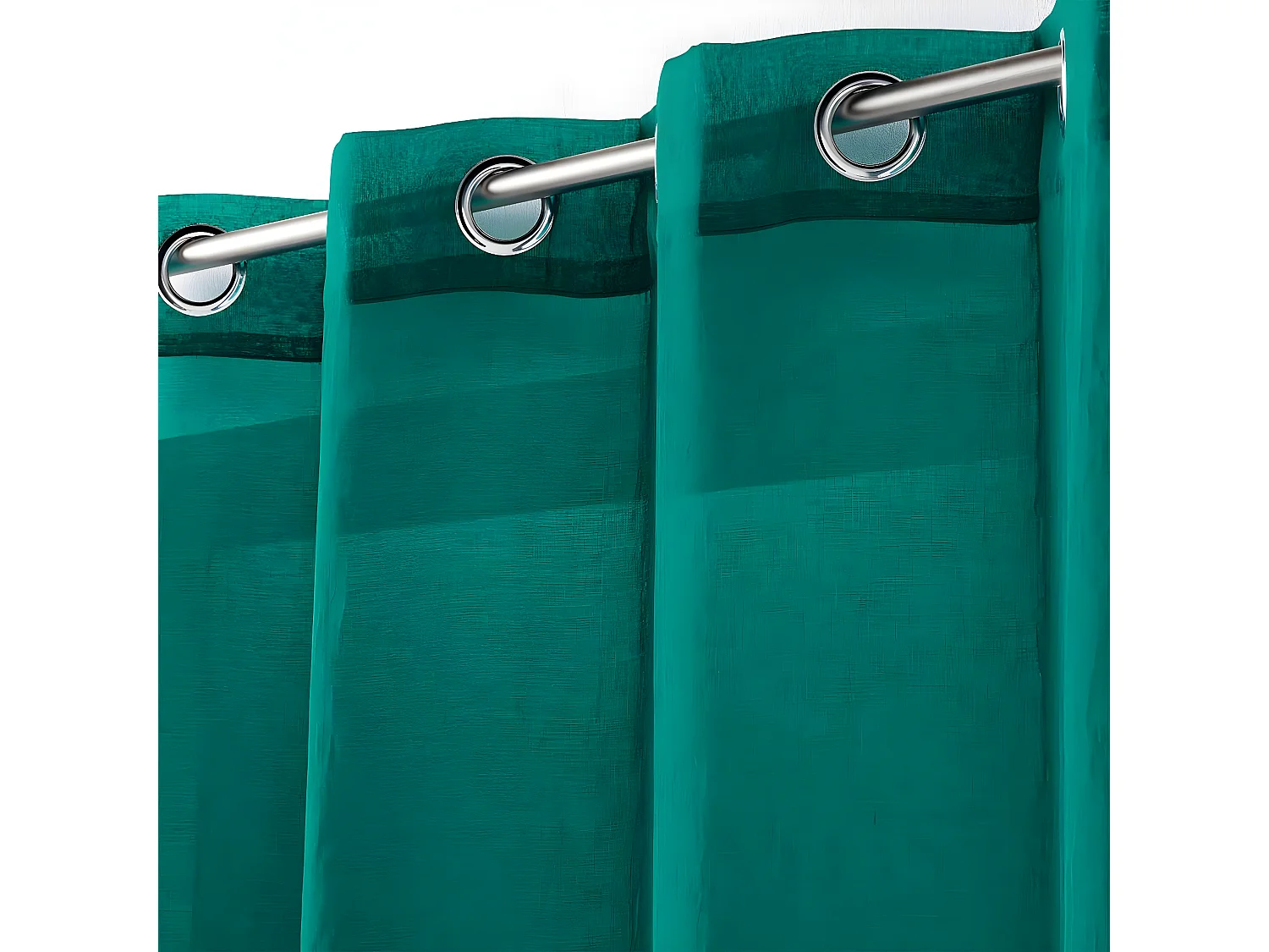 Rideau Voilage Étamine "Telma" 140x280cm Émeraude