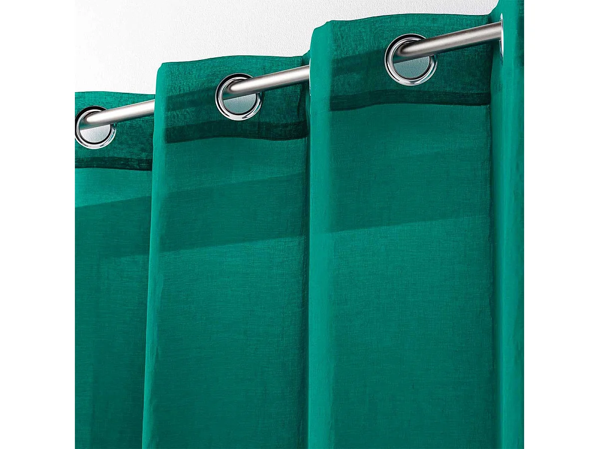 Rideau Voilage Étamine "Telma" 140x280cm Émeraude