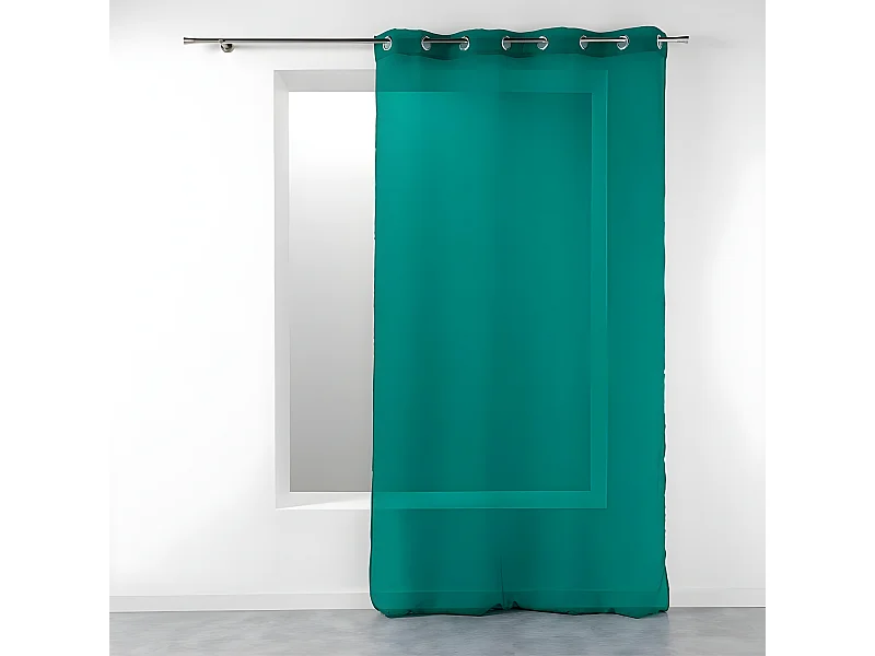 Rideau Voilage Étamine "Telma" 140x280cm Émeraude