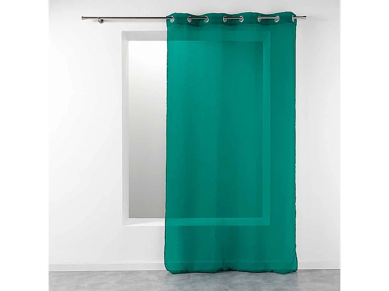 Rideau Voilage Étamine "Telma" 140x280cm Émeraude