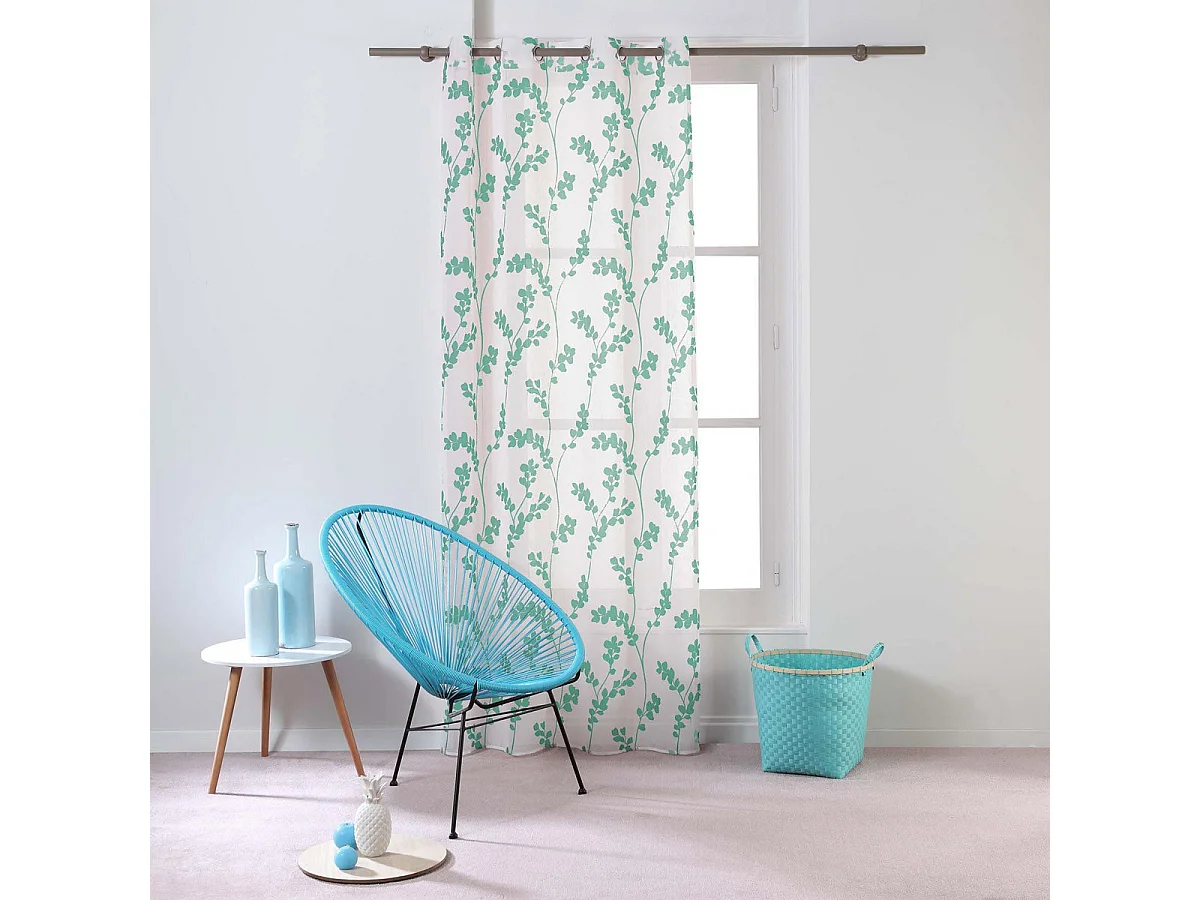 Rideau Voilage "Kinéo" 140x240cm Menthe