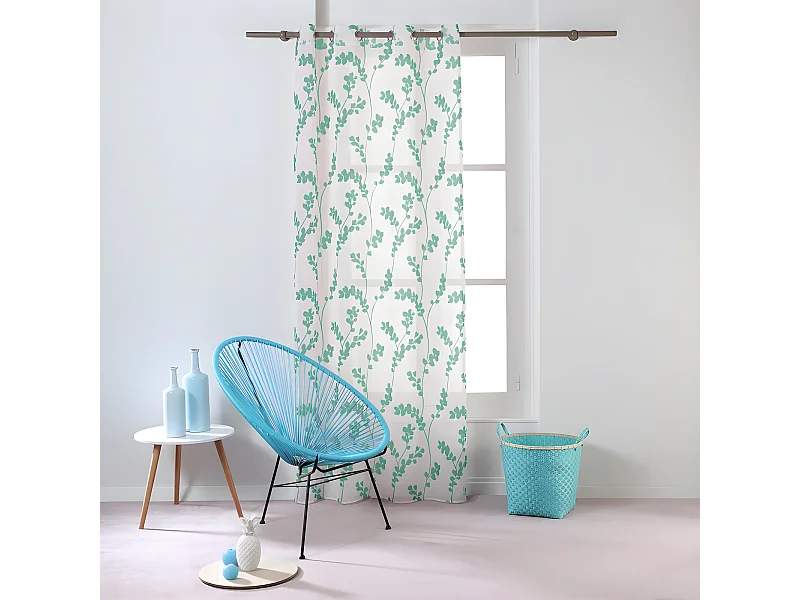 Rideau Voilage "Kinéo" 140x240cm Menthe