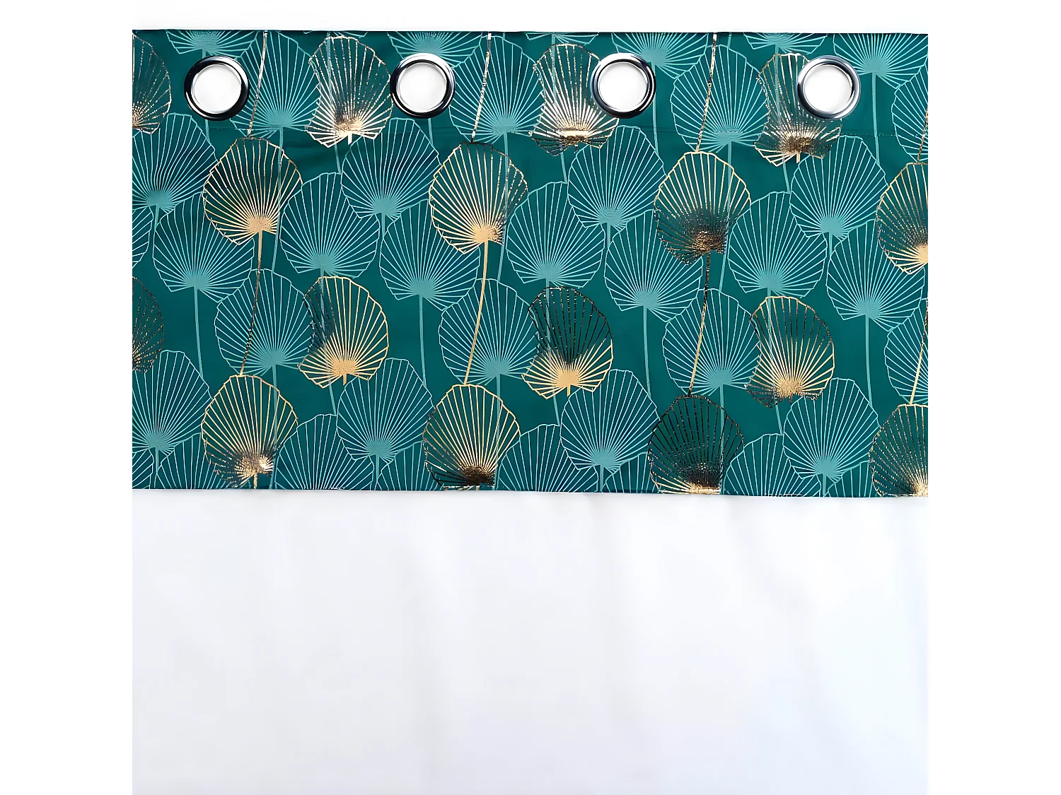 Rideau Voilage à Œillets "Clairine" 140x240cm Émeraude