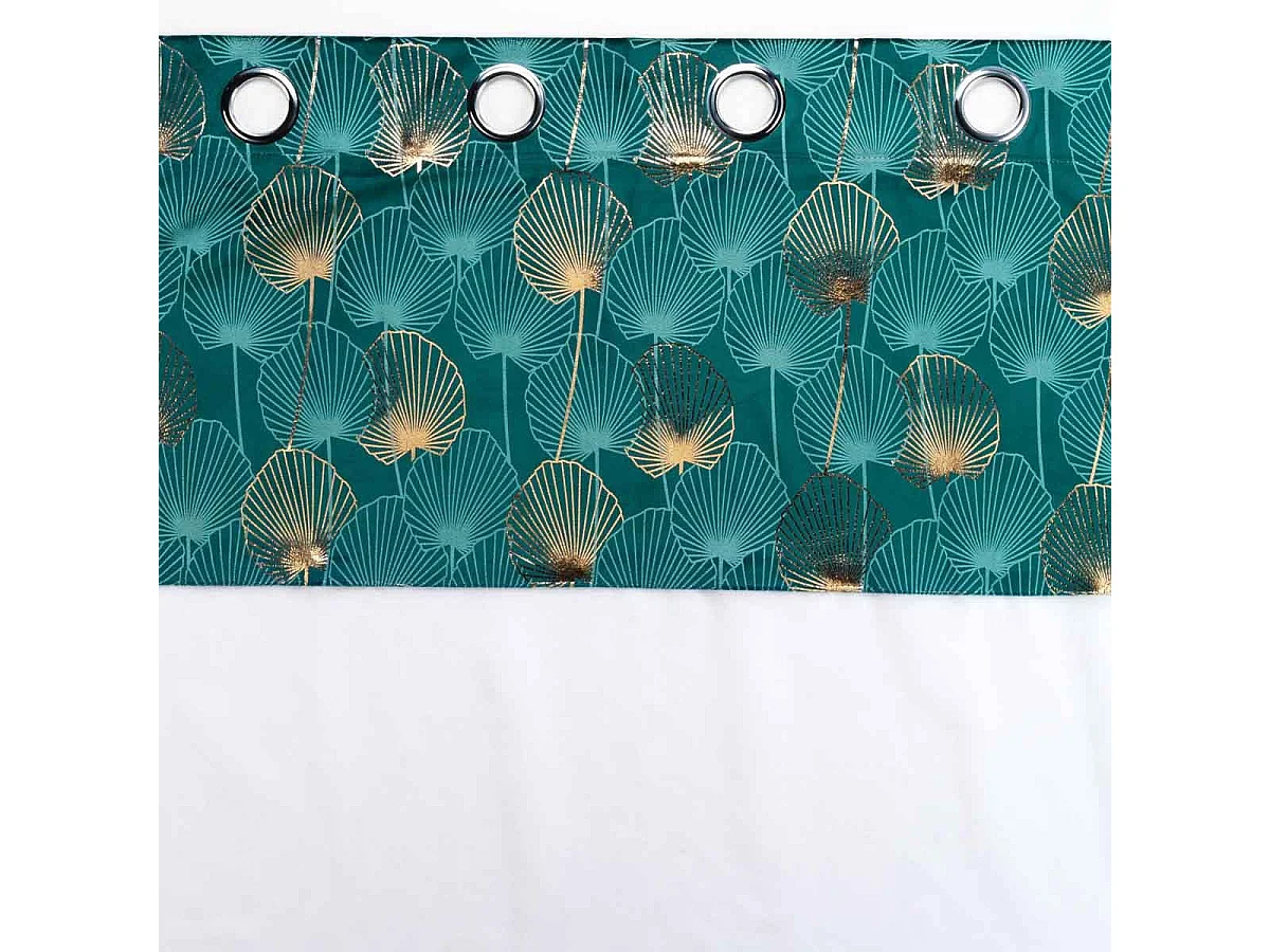 Rideau Voilage à Œillets "Clairine" 140x240cm Émeraude