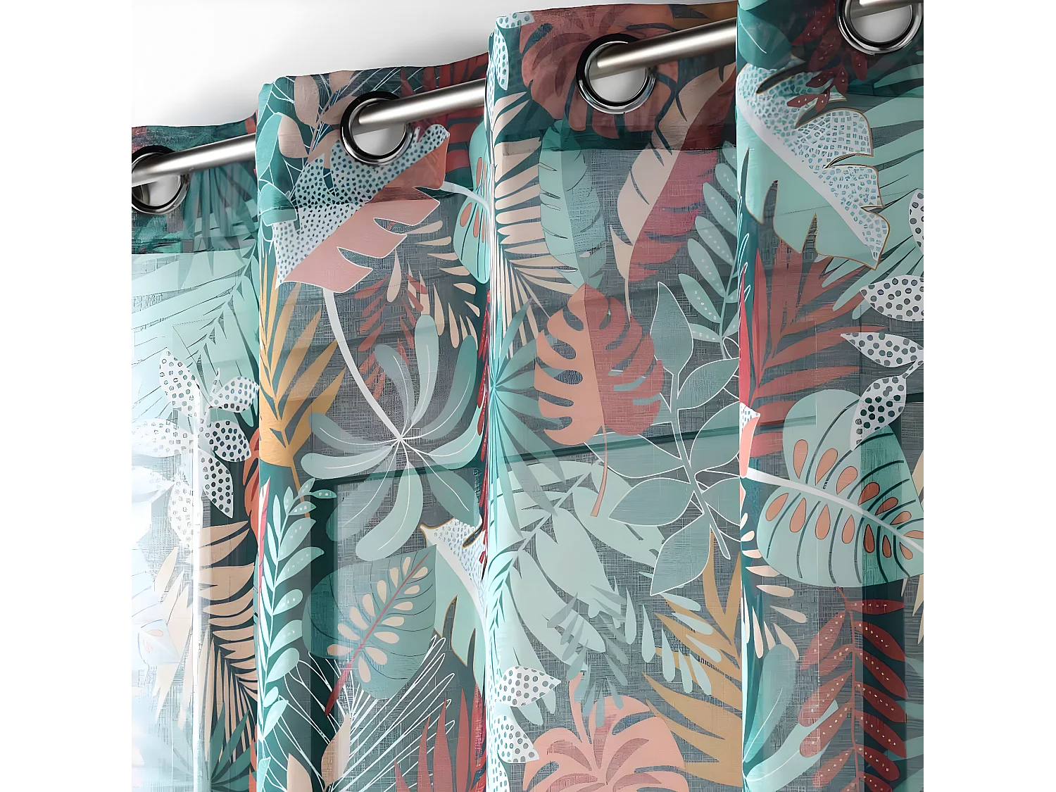 Rideau Voilage à Œillets "Jacala II" 140x240cm Bleu