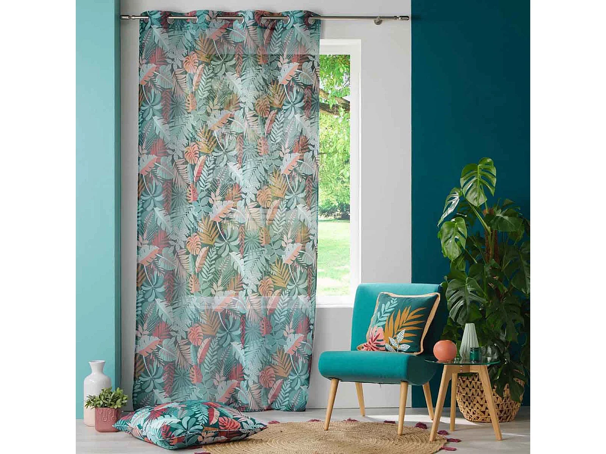 Rideau Voilage à Œillets "Jacala II" 140x240cm Bleu