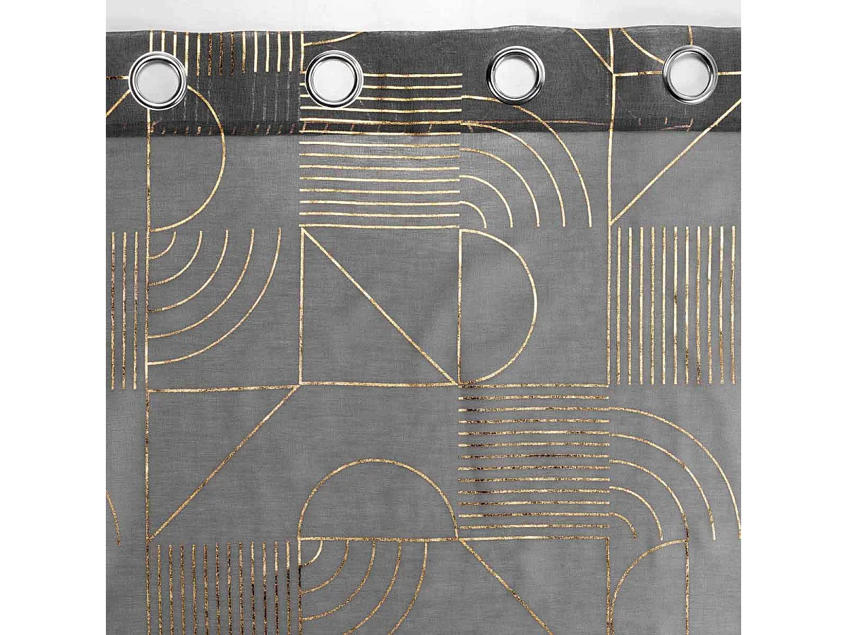 Rideau Voilage à Œillets "Lineor" 140x240cm Anthracite