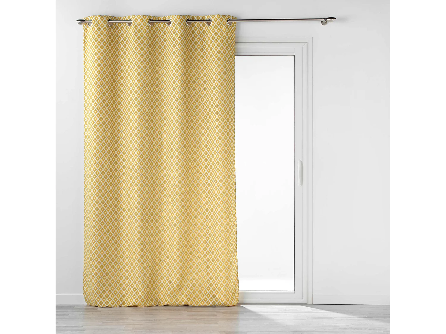 Jacquard-vorhang mit rautenmuste 140 x 260 cm