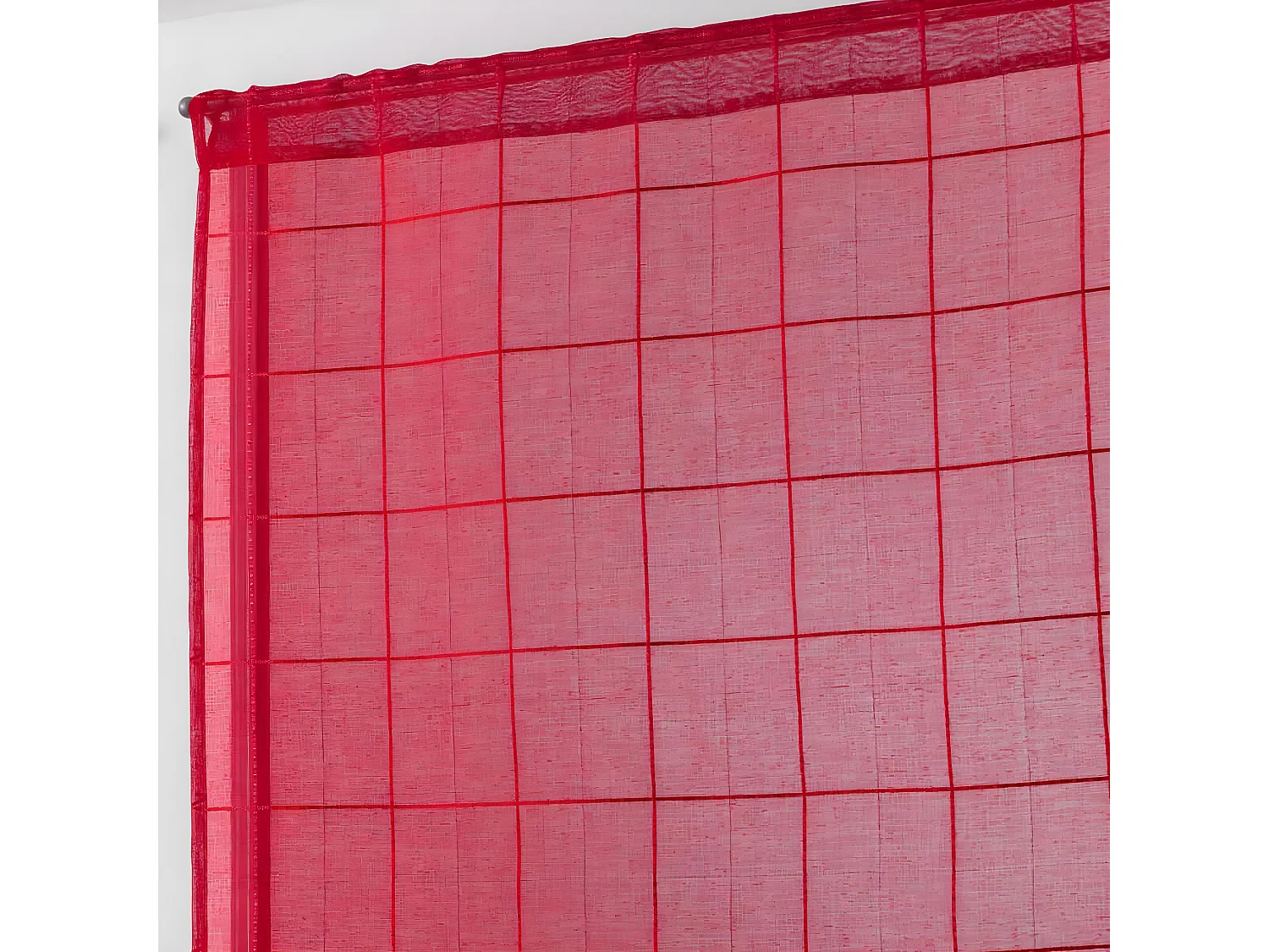 Paire de Voilages "Eulalie" 60x90cm Rouge