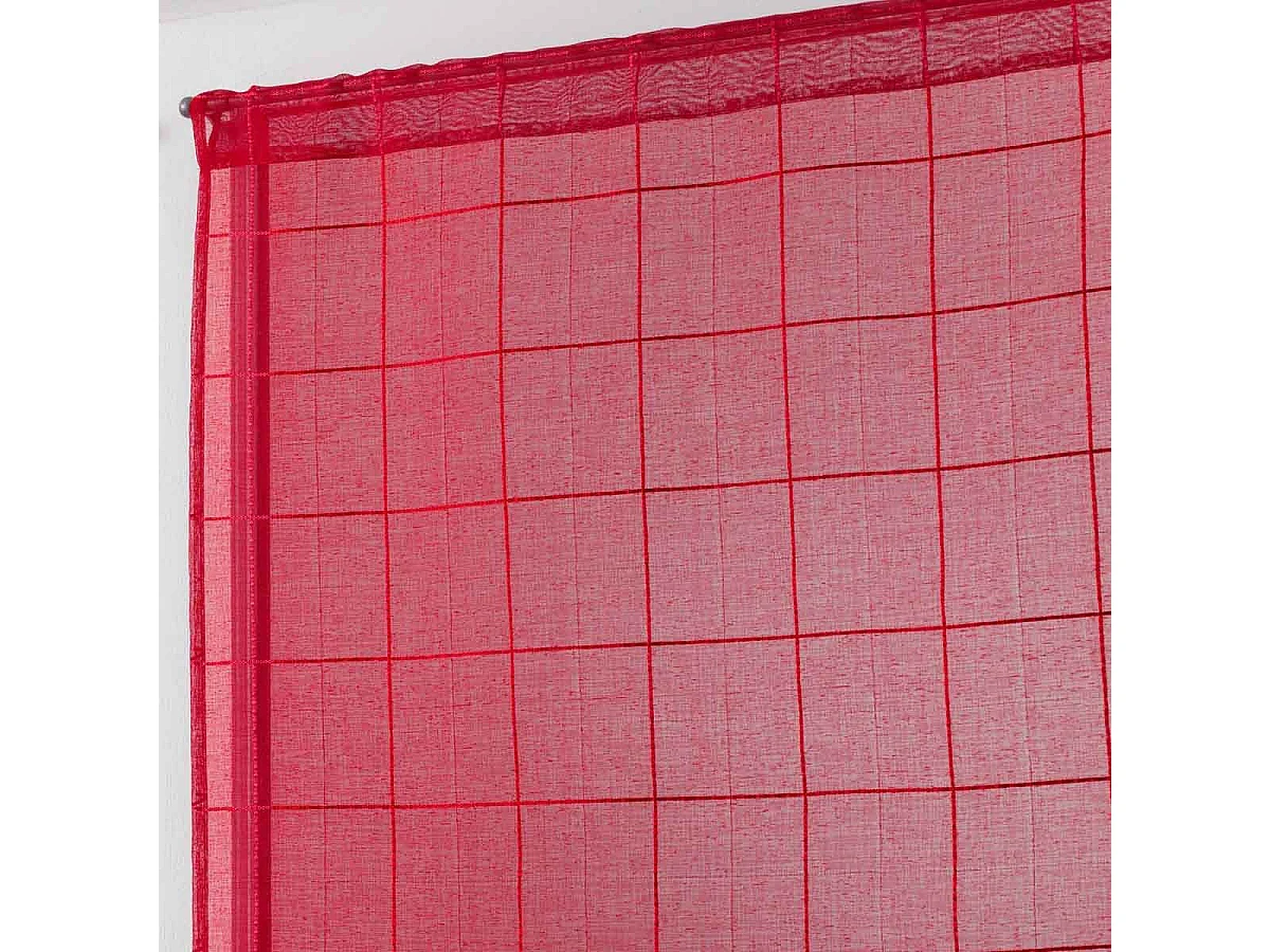 Paire de Voilages "Eulalie" 60x90cm Rouge