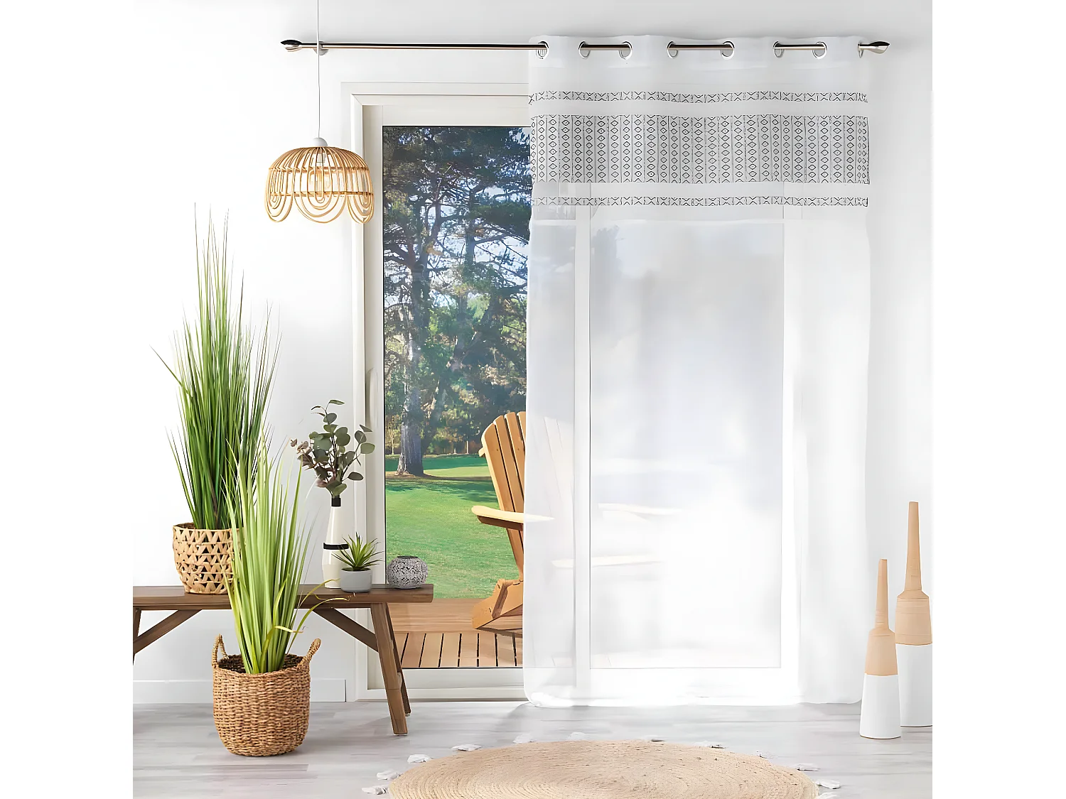 Rideau Voilage à Œillets "Storia" 140x280cm Blanc
