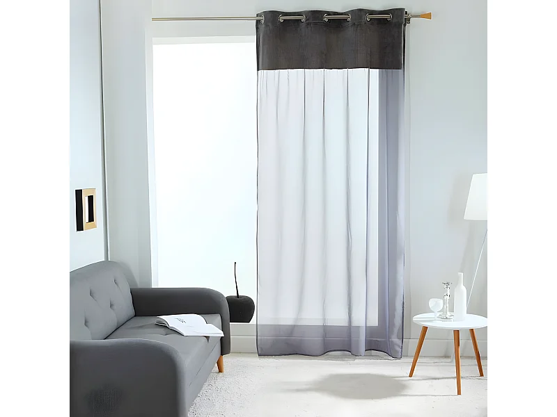 Rideau Voilage "Valentina" 140x240cm Gris