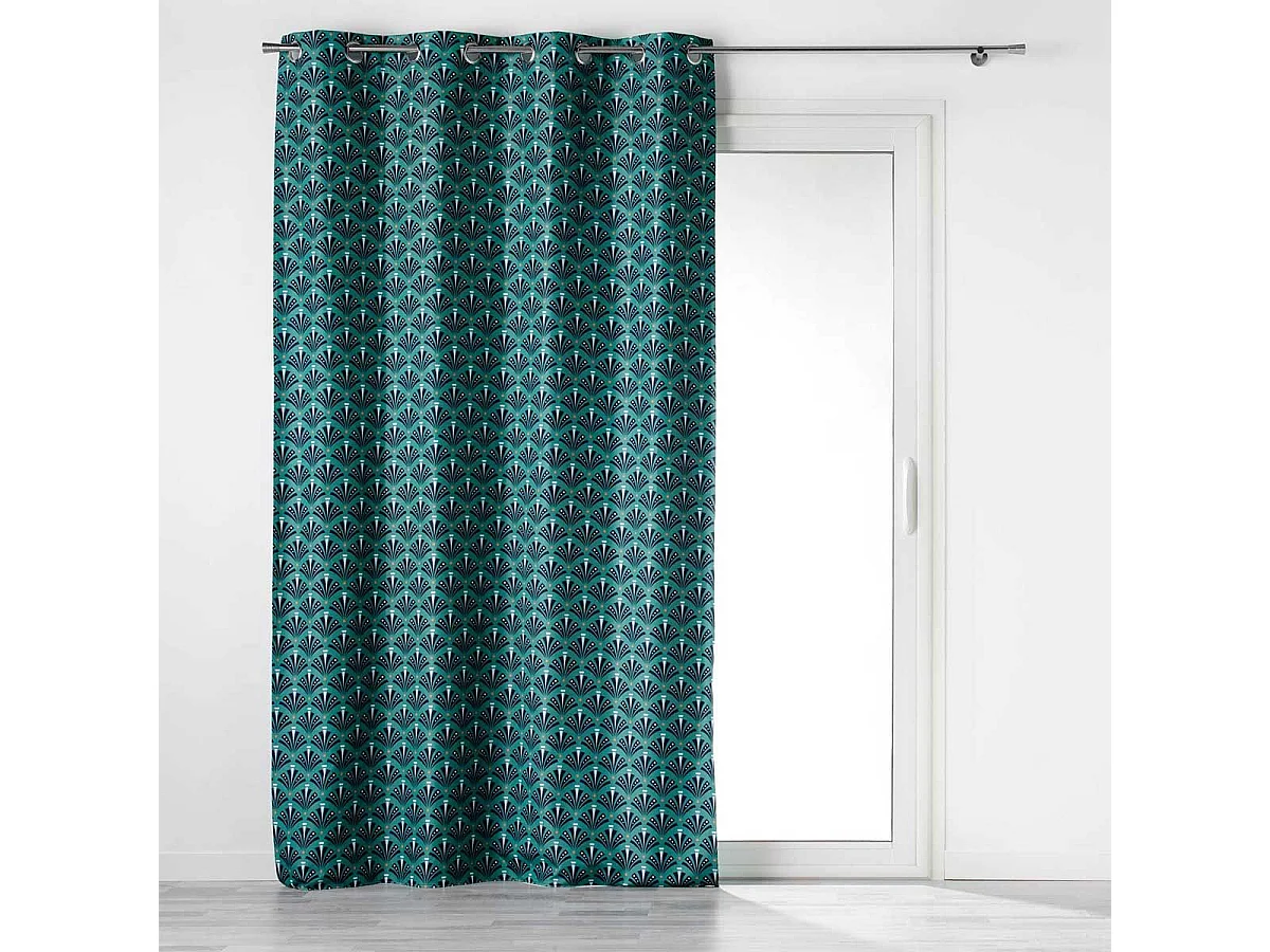 Rideau à Œillets Occultant "Surya" 135x260cm Bleu