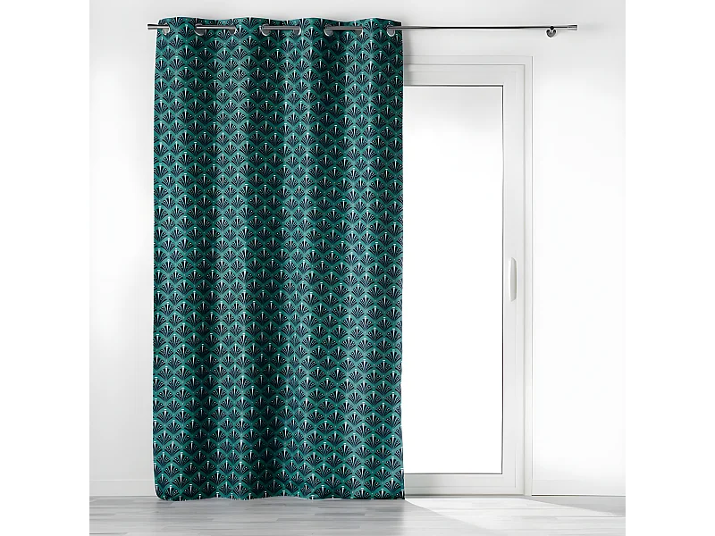 Rideau à Œillets Occultant "Surya" 135x260cm Bleu