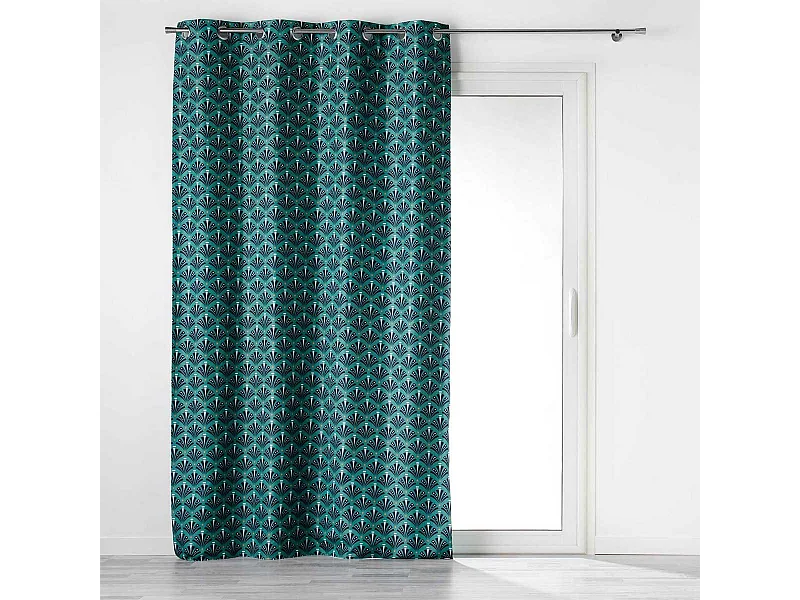 Rideau à Œillets Occultant "Surya" 135x260cm Bleu