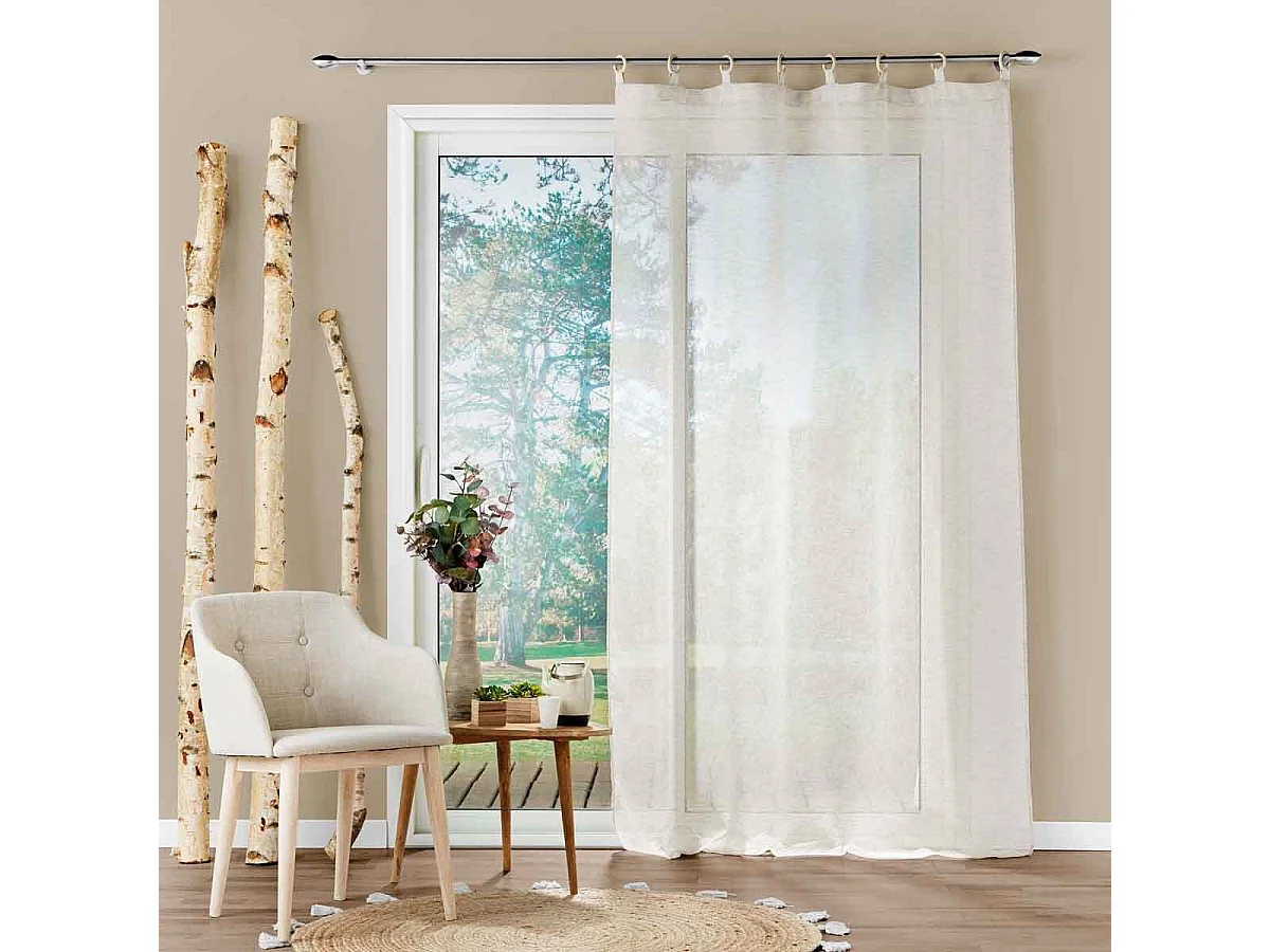 Rideau Voilage à Œillets "Minalisa" 140x240cm Lin