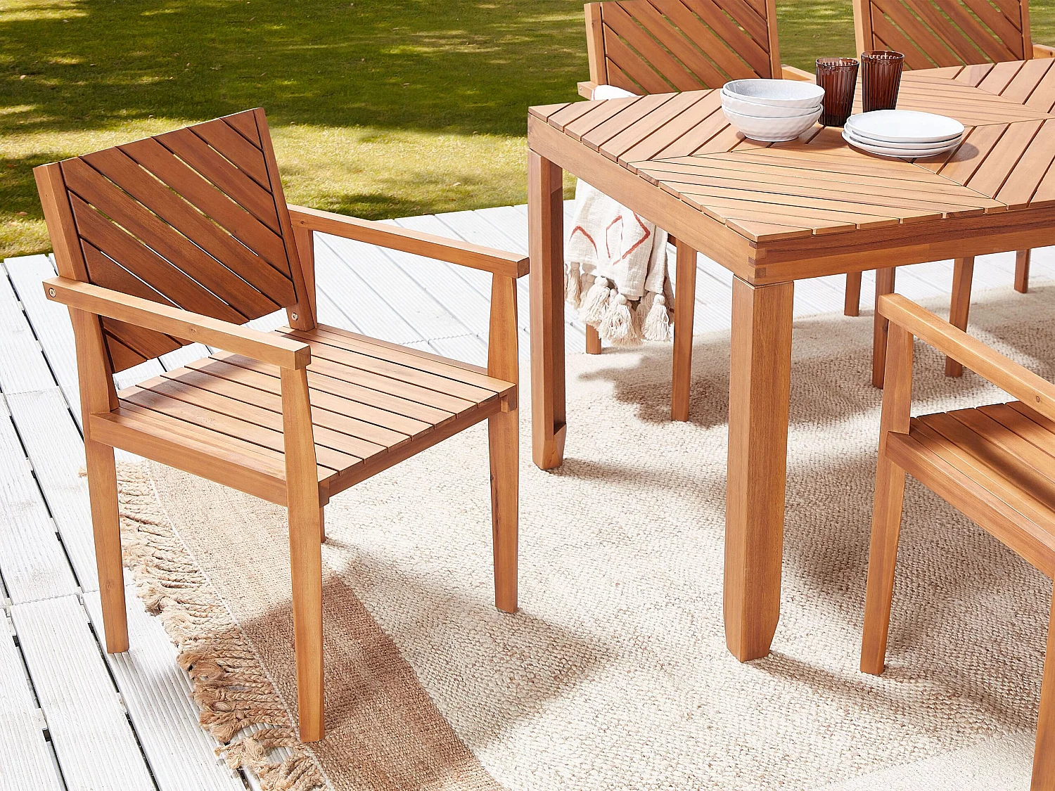 Chaise de jardin BARATTI Acacia Marron