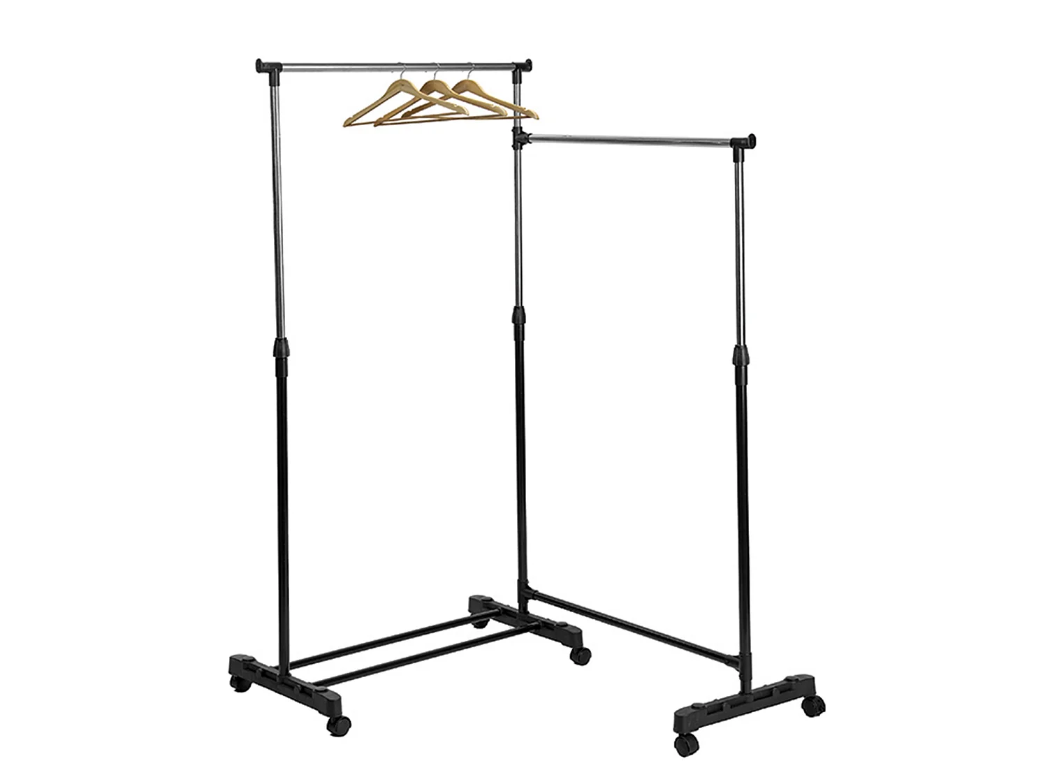 Portant à vetêments extensible double - Métal -  83-155X43X90-155CM