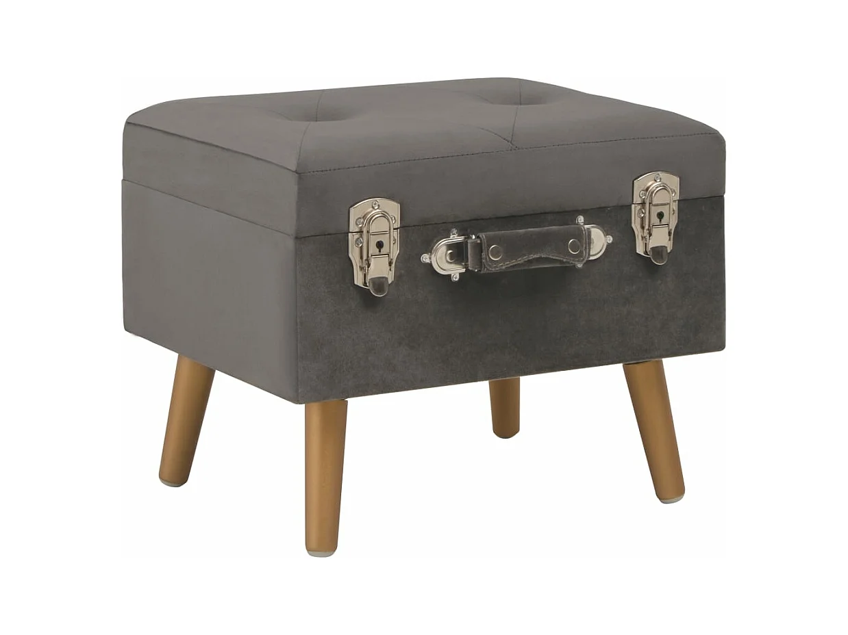 Tabouret de rangement 40 grise 40 x 33 x 33 cm 02_0010969