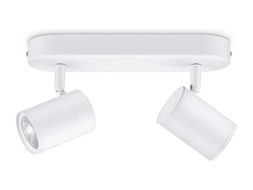 Plafon LED Dimerizável RGB WiFi+Bluetooth 4,9W WiZ Imageo Branco, 2 Spots Orientáveis, Compatível com Alexa e Google Home