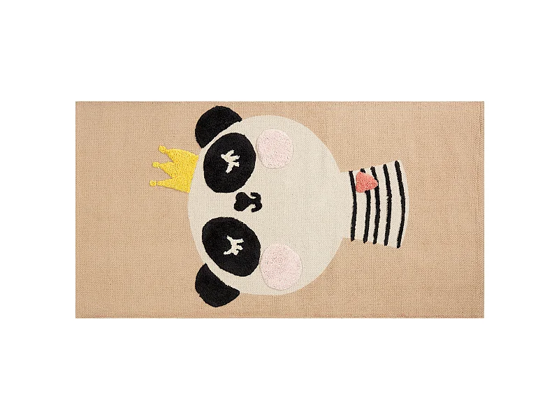 Tapis enfant BUNAN Beige 80 x 150 cm Coton