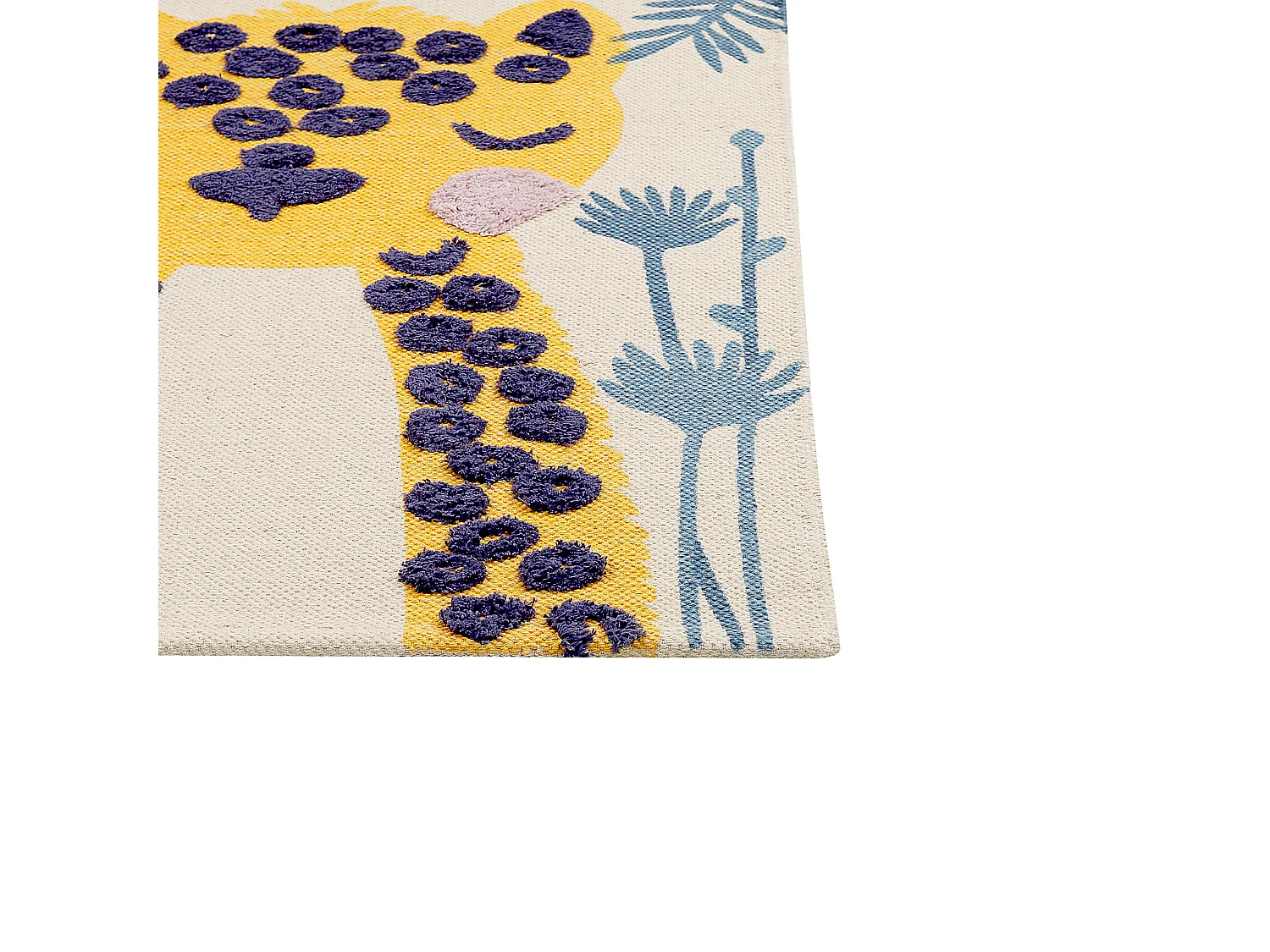 Tapis enfant imprimé léopard en coton 80 x 150 cm multicolore LUAS