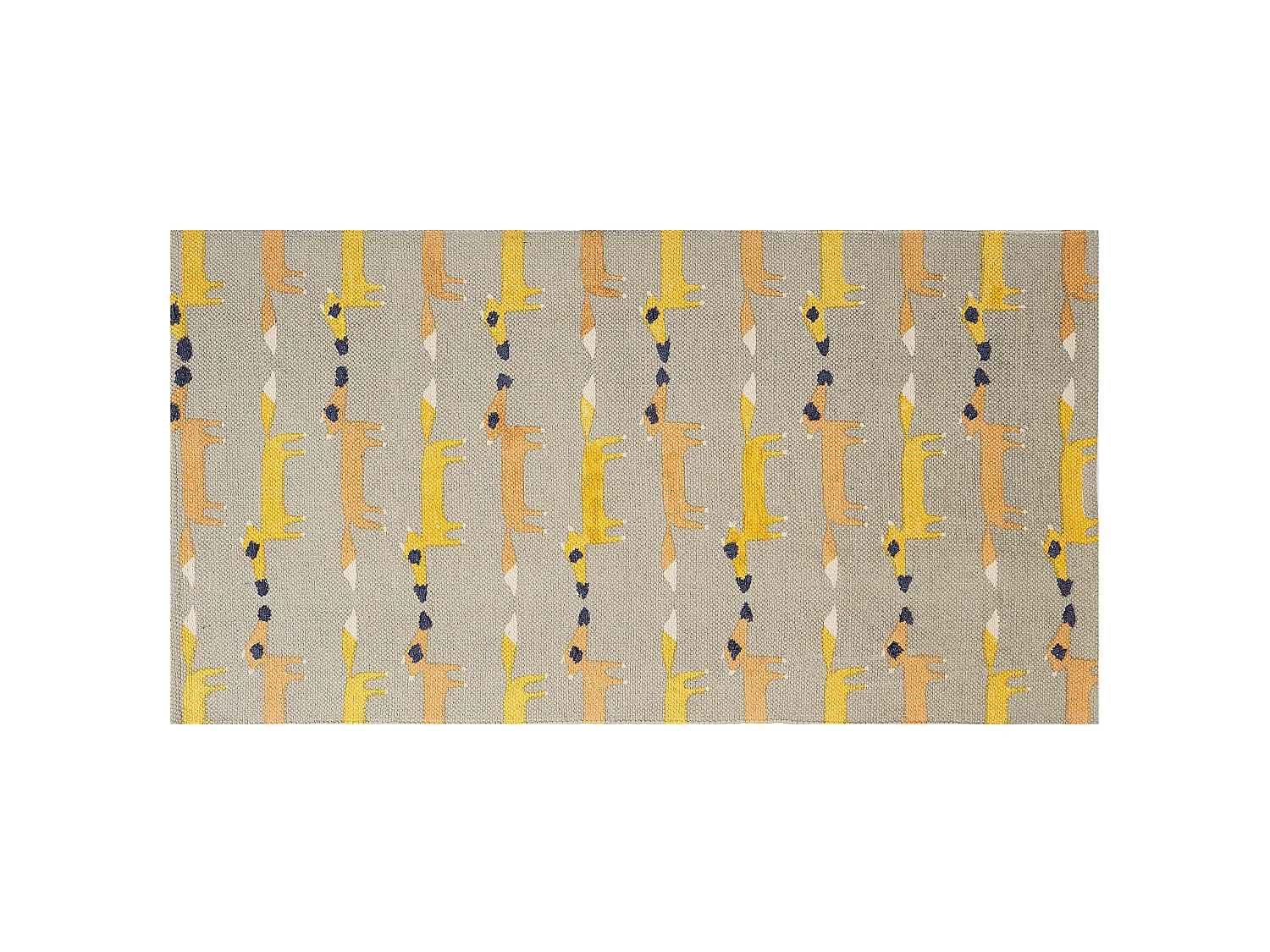 Tapete para crianças em algodão cinzento com motivo de raposa 80 x 150 cm BANKGO