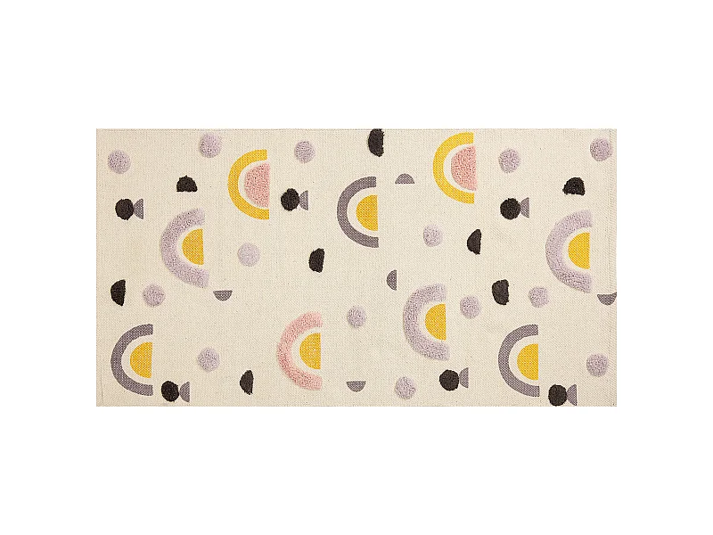 Kinderzimmer Teppich Regenbogenmotiv 80 x 150 cm mehrfarbig Spielzimmer Curup