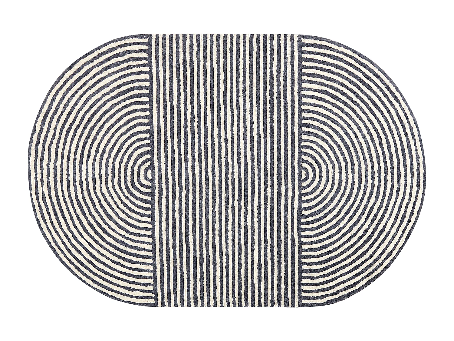 Tapis KWETA Gris graphite 140 x 200 cm Laine