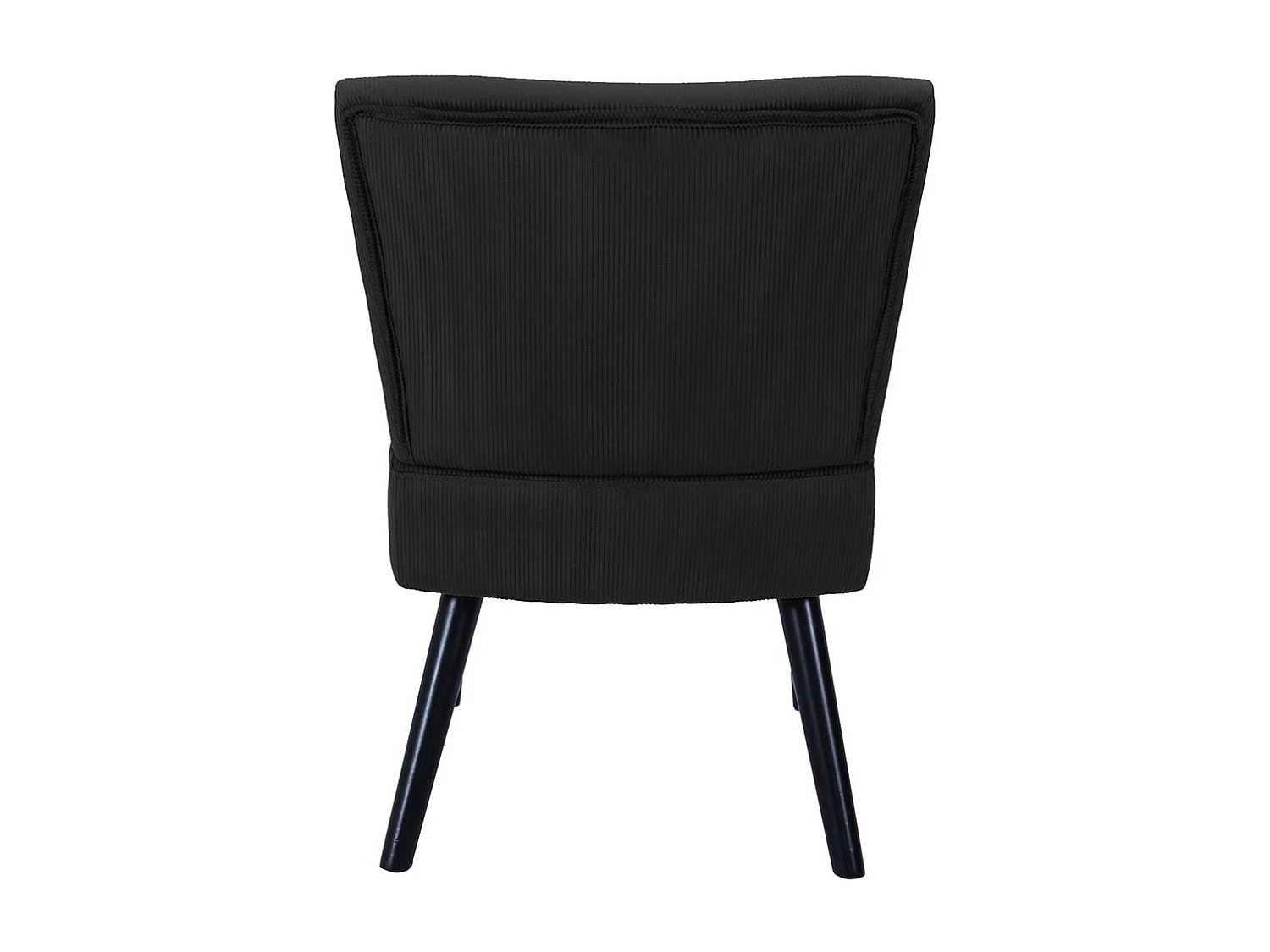 KONAE - Fauteuil Crapaud en Velours Côtelé Noir
