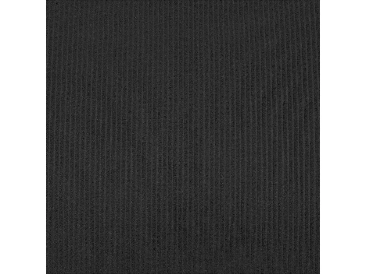 KONAE - Fauteuil Crapaud en Velours Côtelé Noir