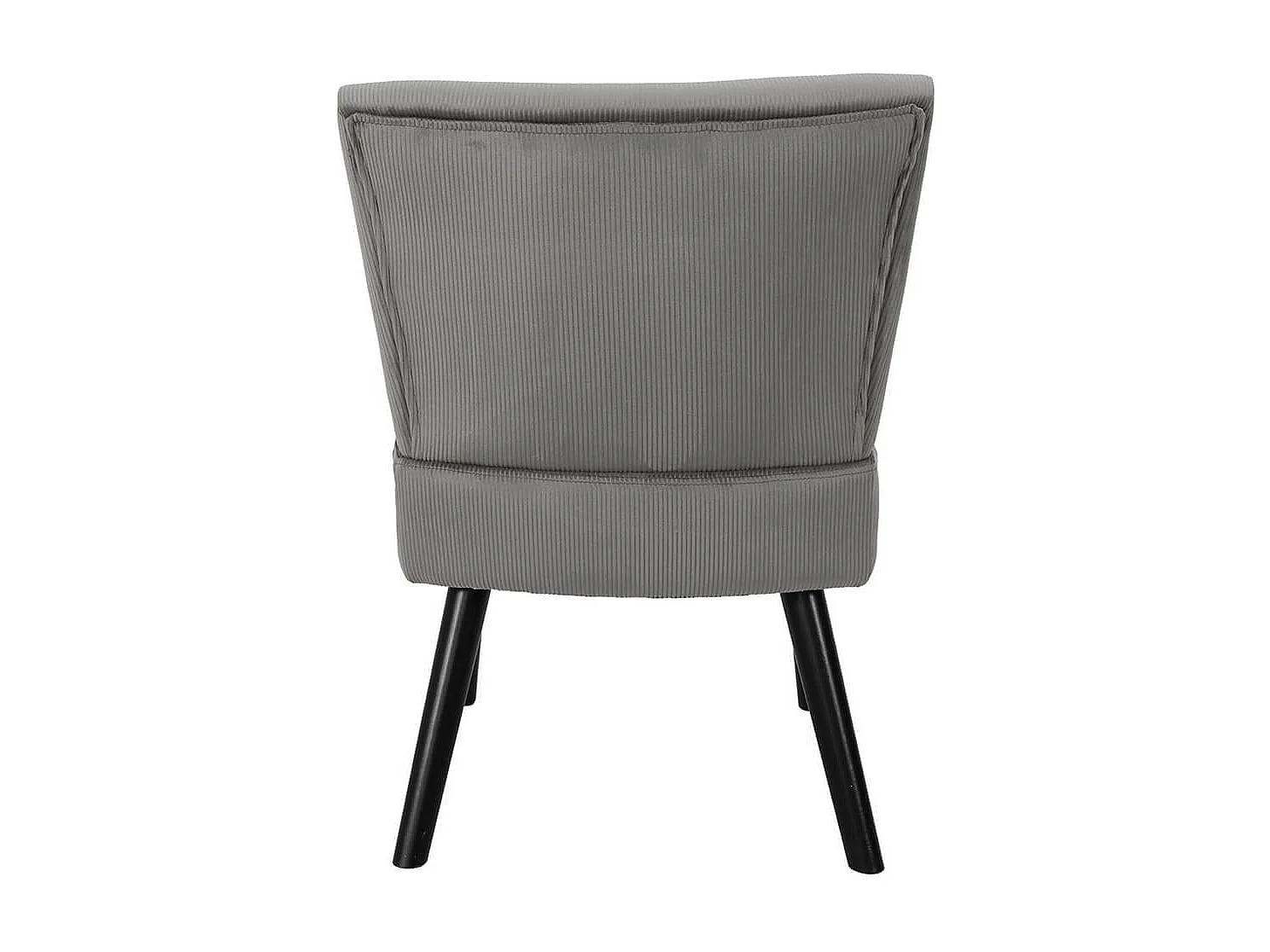 KONAE - Fauteuil Crapaud en Velours Côtelé Gris