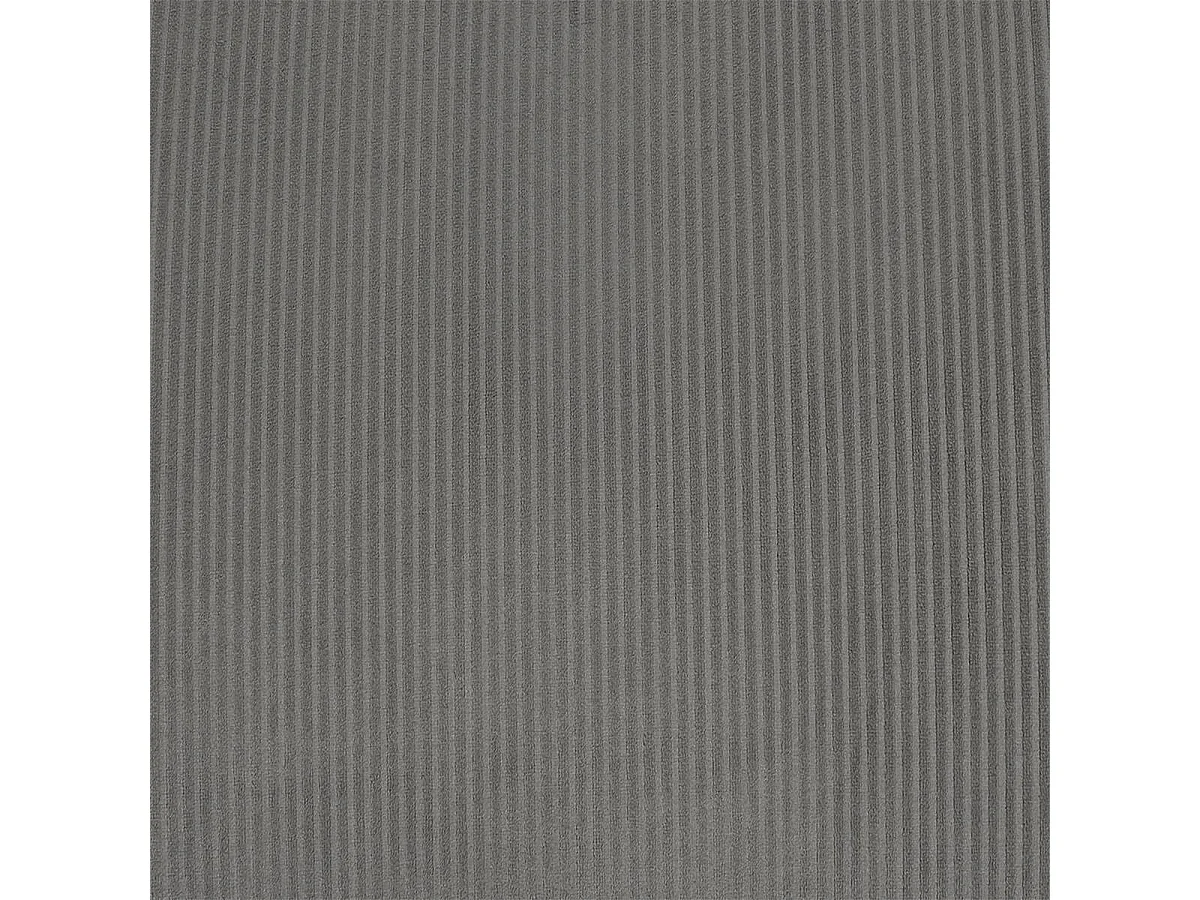 KONAE - Fauteuil Crapaud en Velours Côtelé Gris