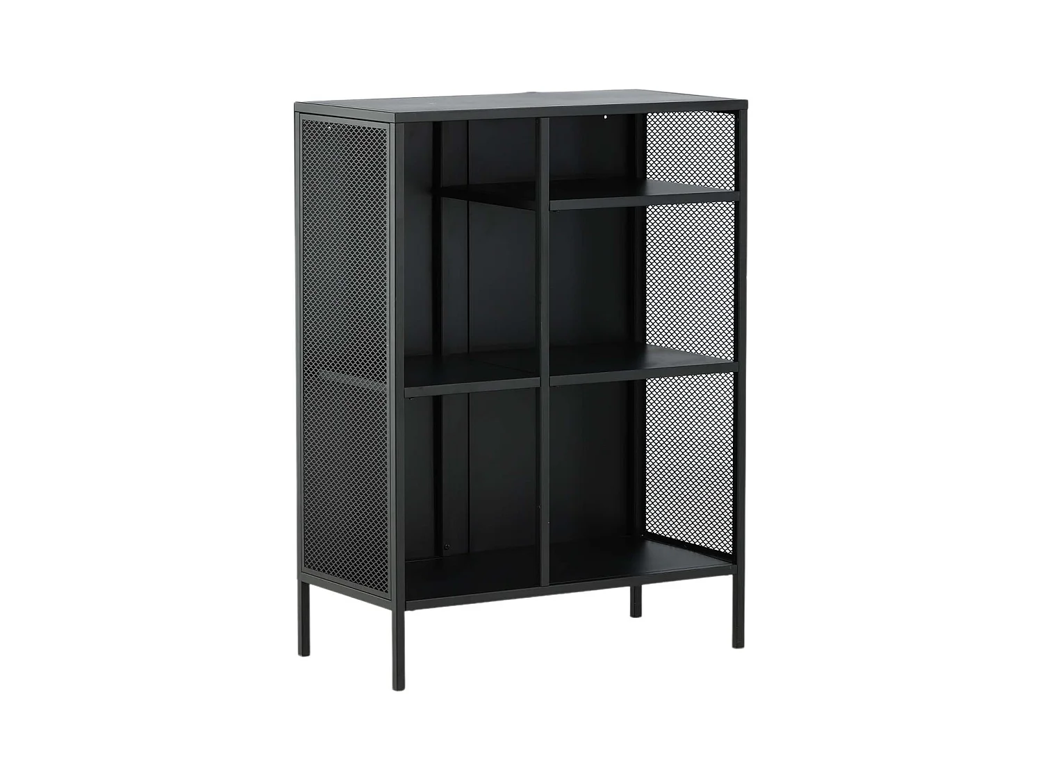 Étagère 3 Niveaux en Métal "Misha" 110cm Noir