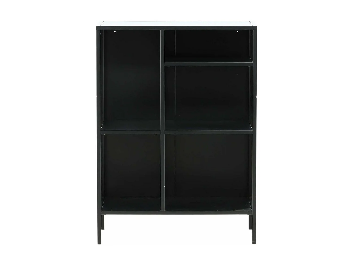 Misha wandkast 5 planken, zwart.