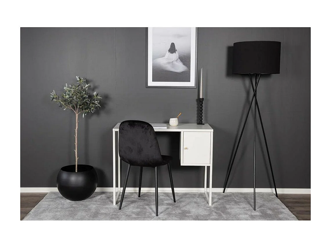 Bureau Design Avec Porte "Bakal" 95cm Blanc