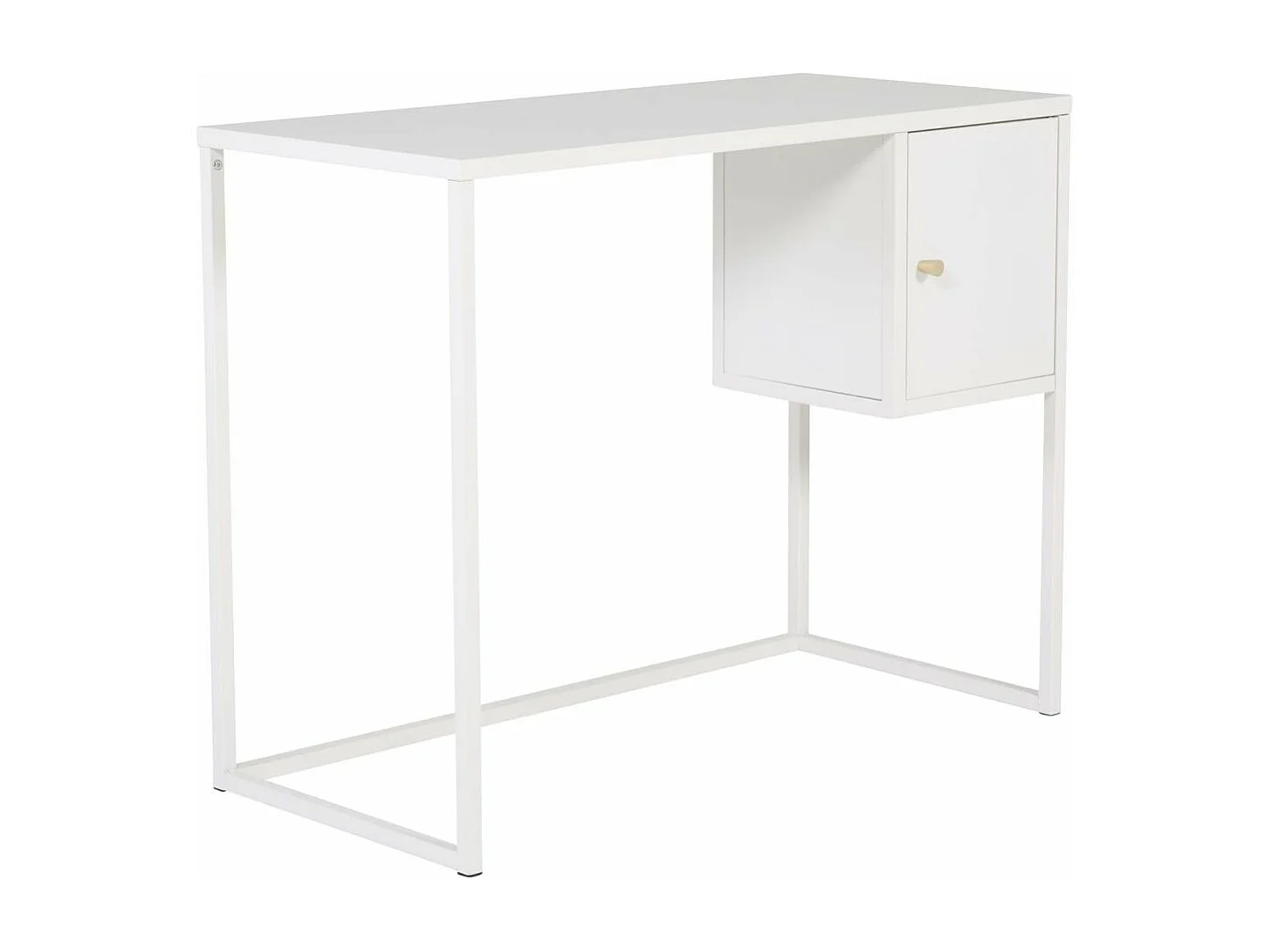 Bureau Design Avec Porte "Bakal" 95cm Blanc
