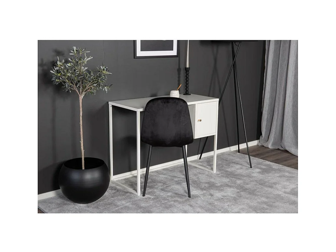 Bureau Design Avec Porte "Bakal" 95cm Blanc