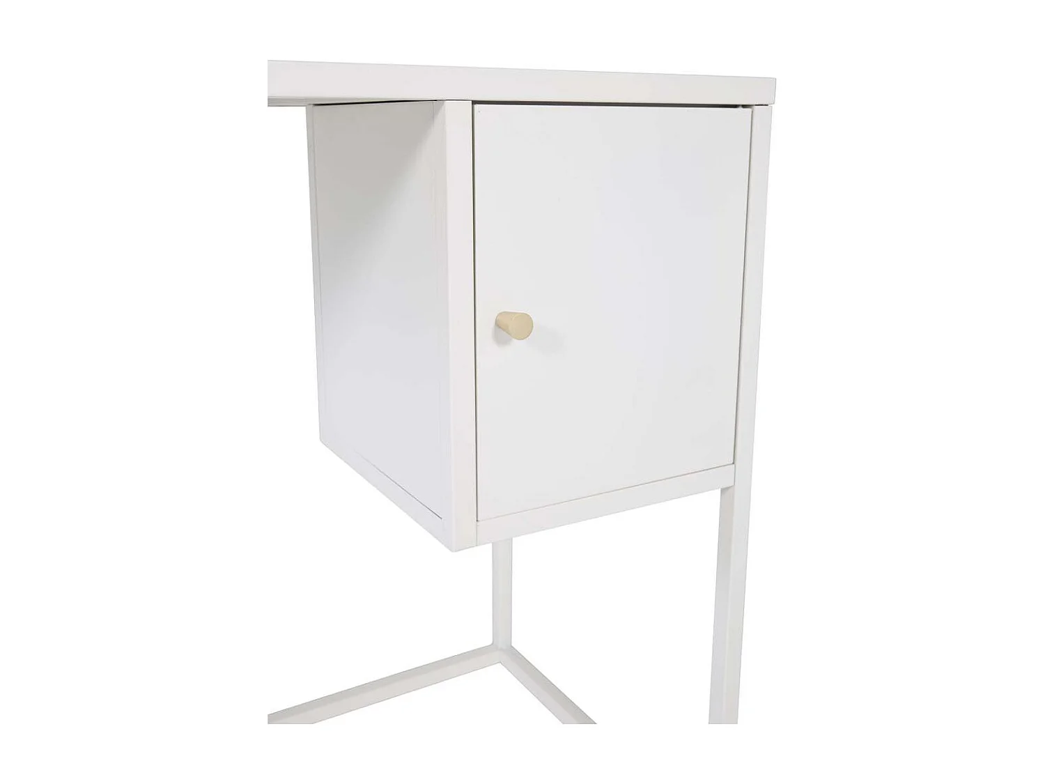 Bureau Design Avec Porte "Bakal" 95cm Blanc